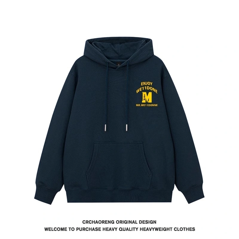 We11done Konneweight Crew Neck Sweatshirt Men Loose Casual Versatile Pullover Long Sleeve Top Style 1