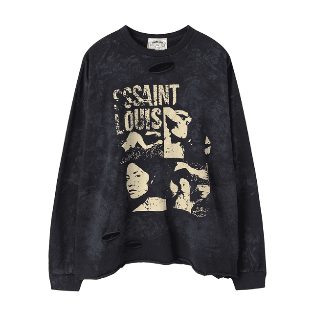sssaint L**is portrait love long sleeve tee