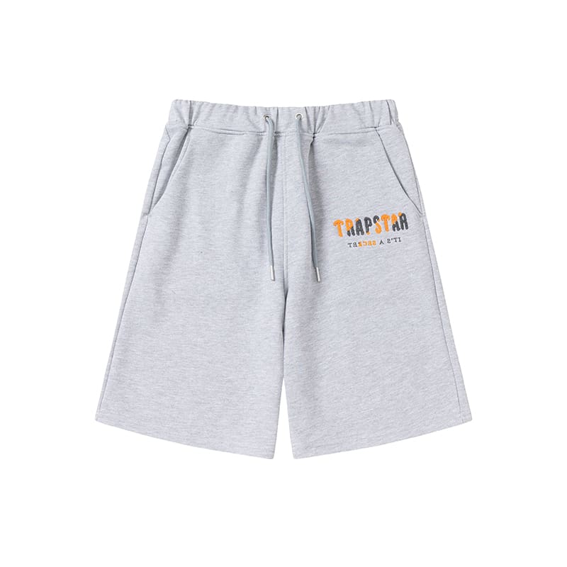 Trapstar Orange Gray Towel Embroidery Shorts Set