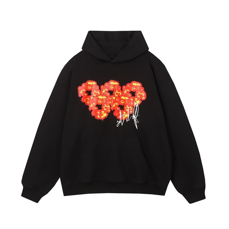 Denim Tears Flame Wood Cotton Hoodie
