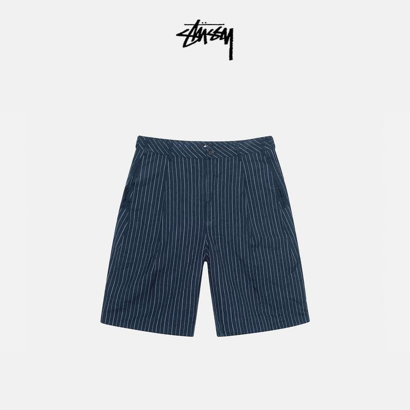 Volume Pleated Short Wrinkled Stripe