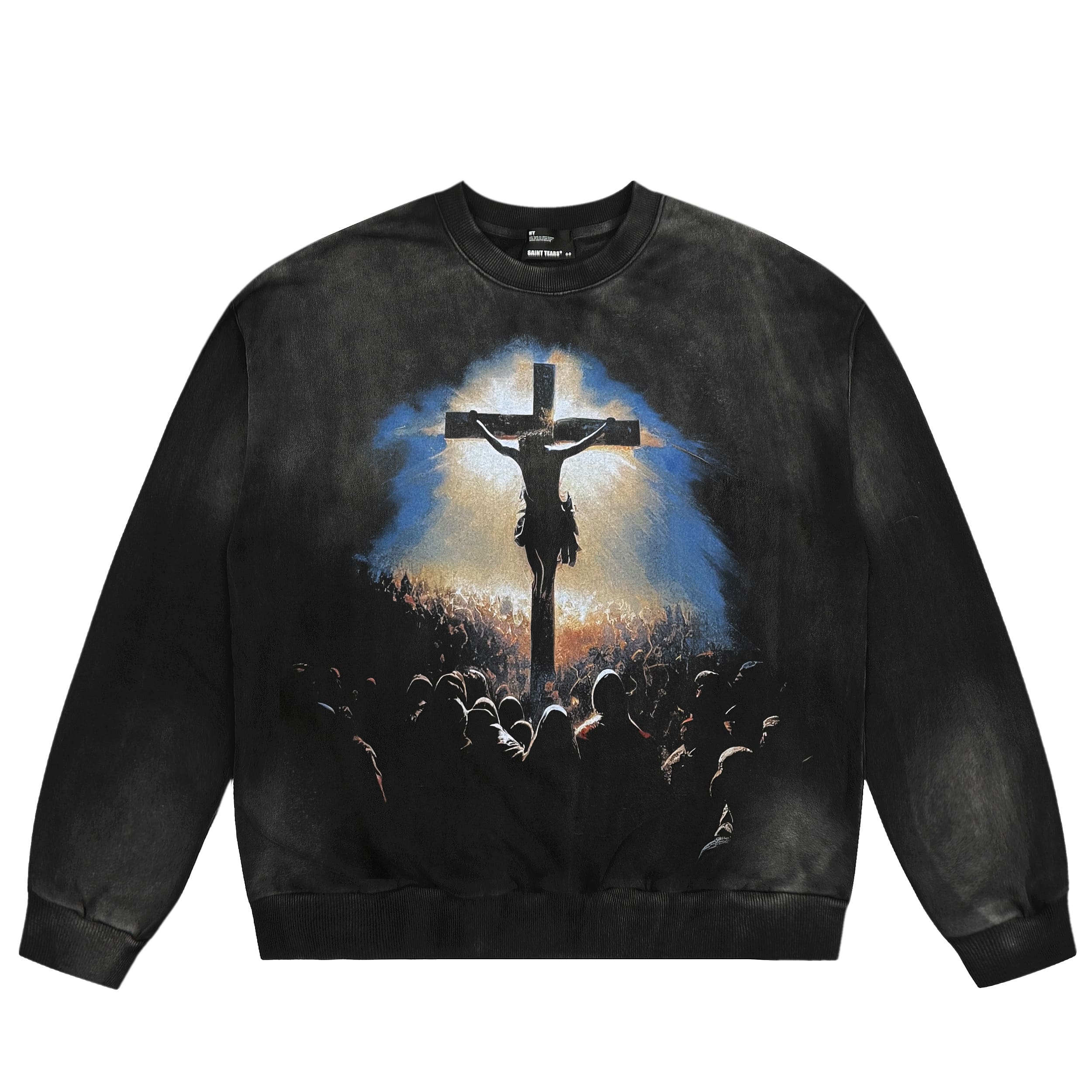 Saint Michael Denim Tears Old Cross Hoodie