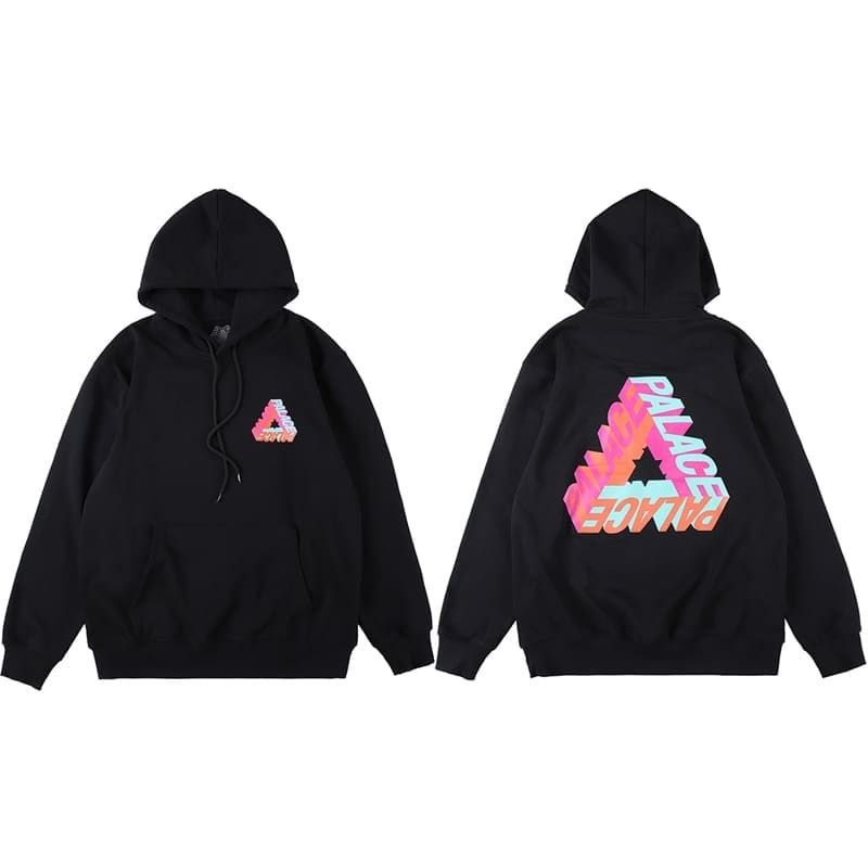 European Skateboard Triangle Print Hoodie