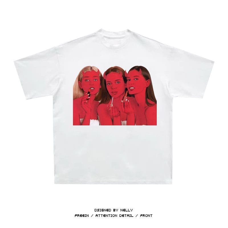 Sicko1993 3Girl Loose Print Tee