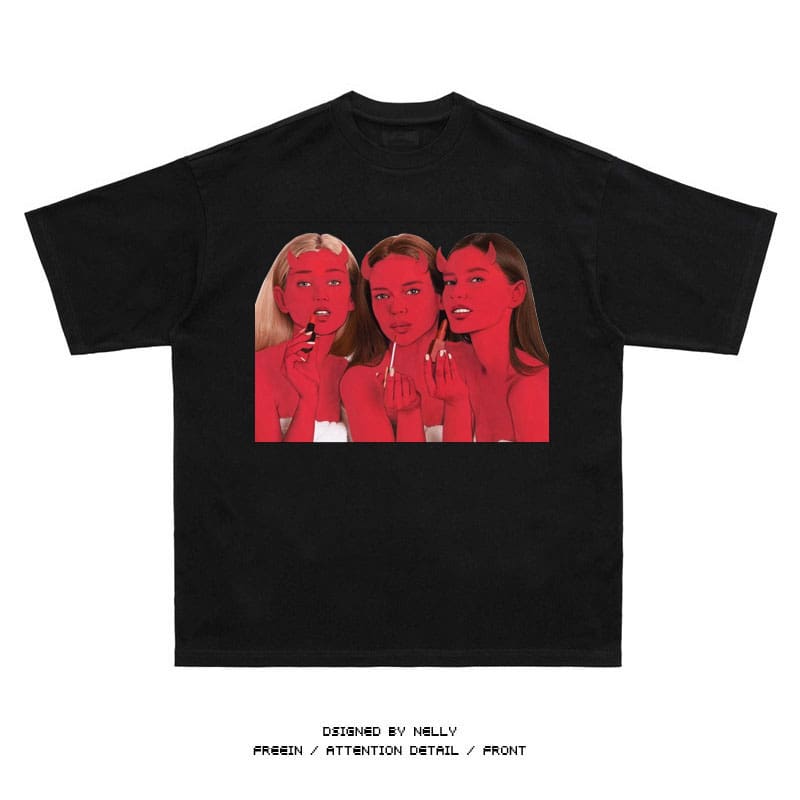 Sicko1993 3Girl Loose Print Tee