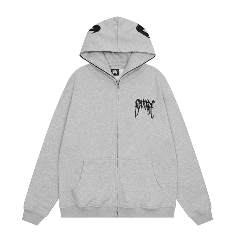 Revenge Embroidery Letter Logo Hoodie