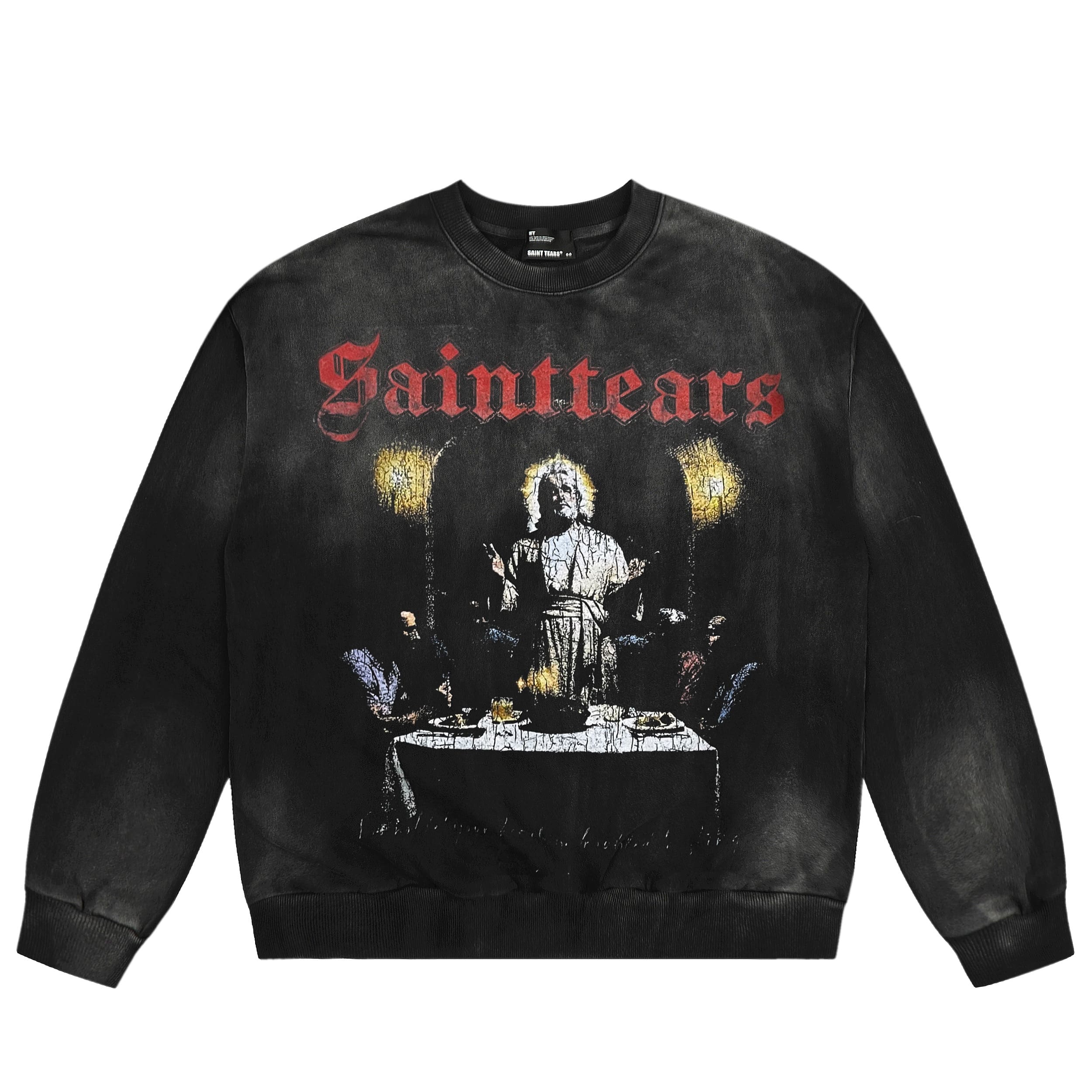 Saint Michael Denim Tears Old Cross Hoodie
