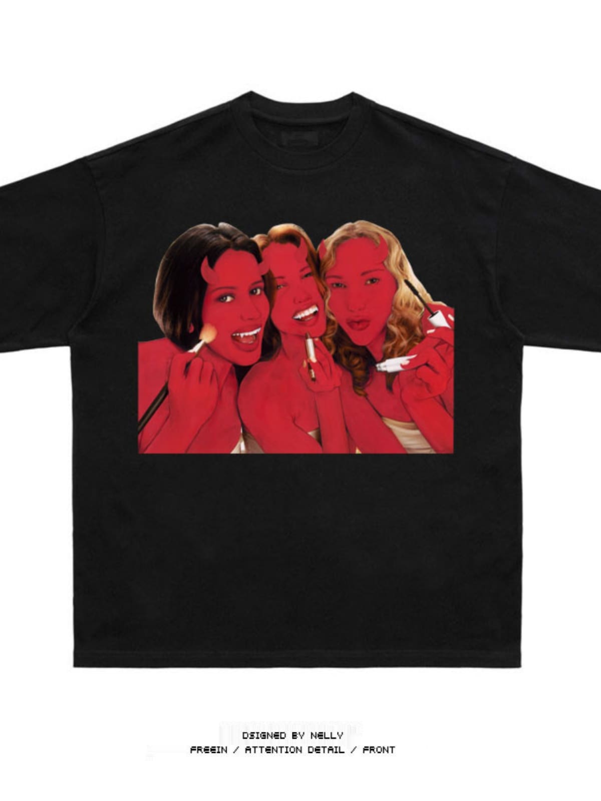 Sicko1993 3Girl Loose Print Tee