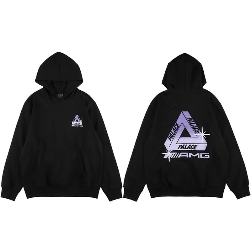 European Skateboard Triangle Print Hoodie