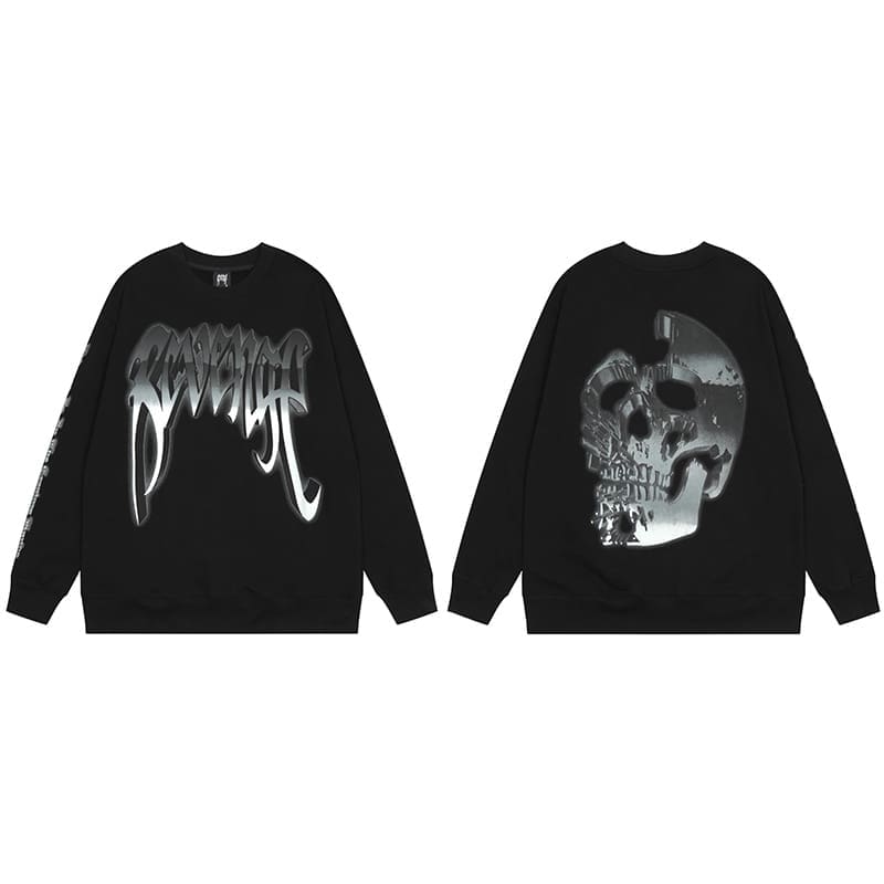 Revenge Metal Skull Sweater