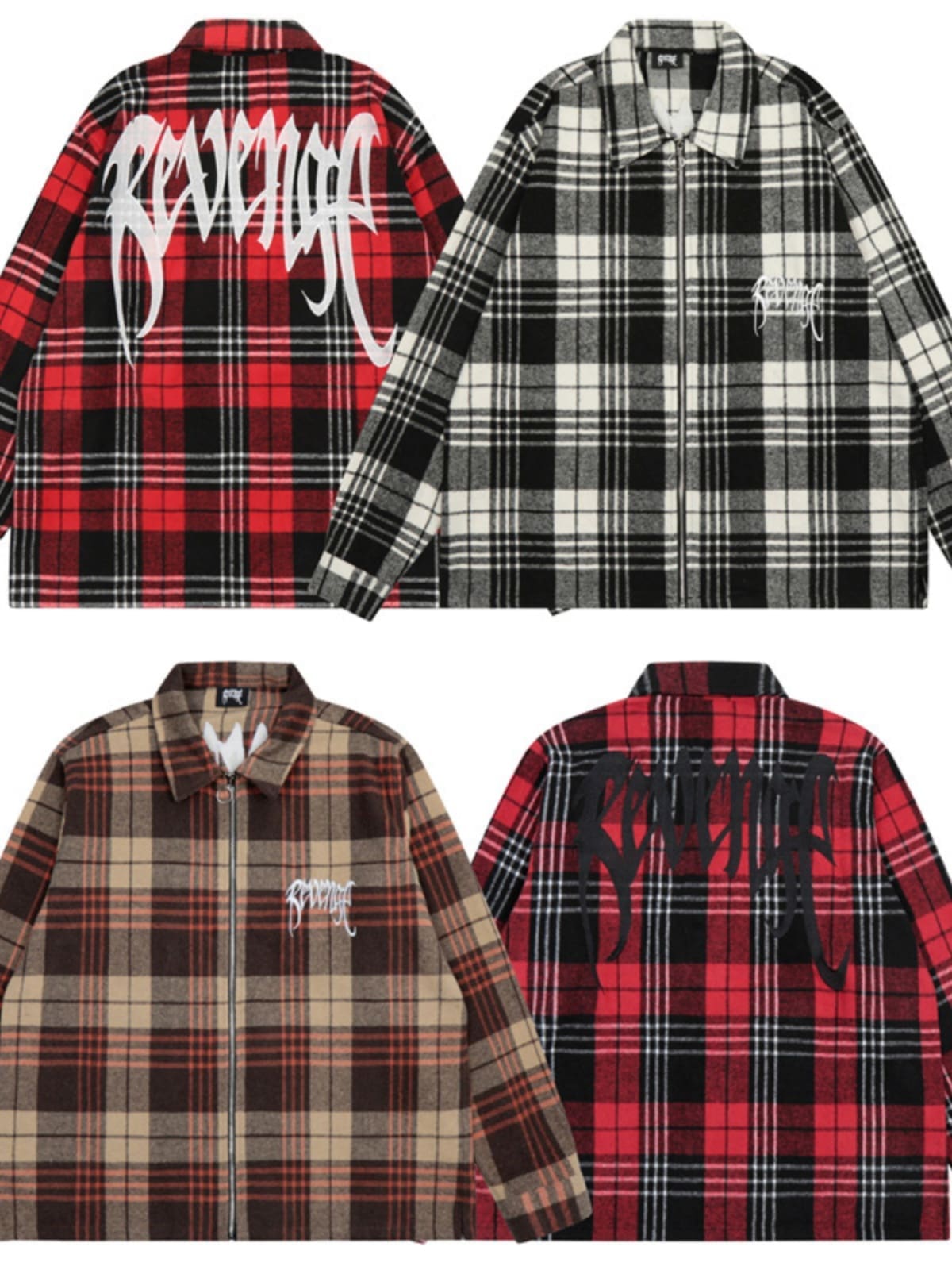 Revenge Plaid Pattern Sweater