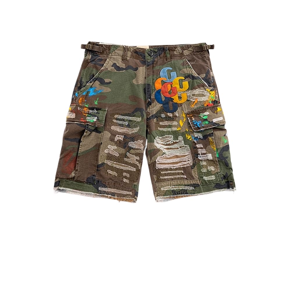 Gallery Dept Fog Distressed Camo Shorts