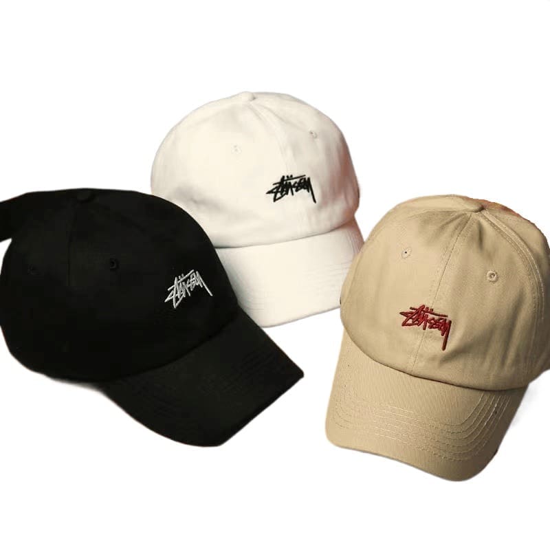 Stussy Embroidered Soft Top Baseball Cap for Men and Women