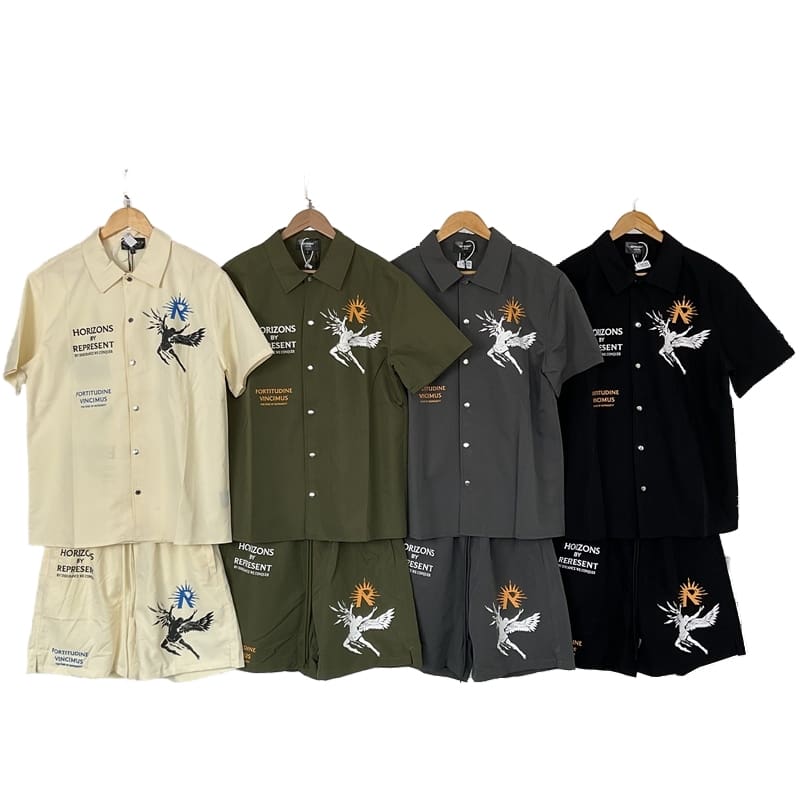 Represent Sun Wing Figure Print High Street Casual Shorts Set