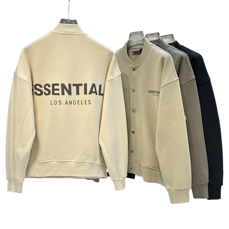 Fog Essentials Reflective Letter Baseball Sweater