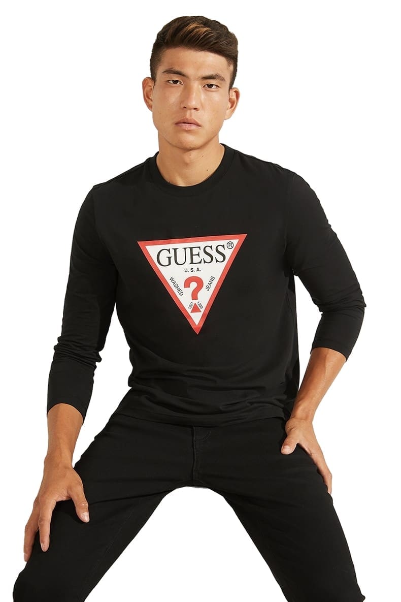 Guess New Round Neck Long Sleeve Printed Casual Sweater for Men