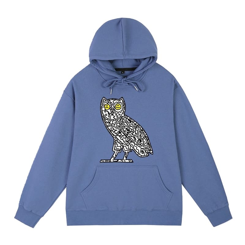 owl smiley F**e ovo hooded sweater