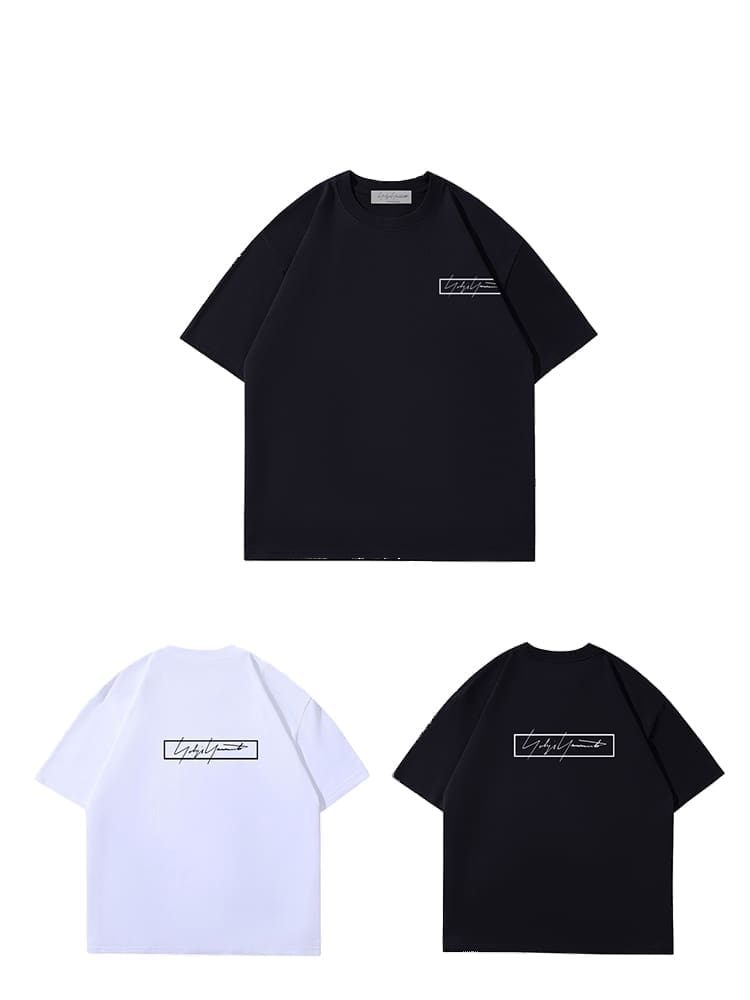Yohji Yamamoto Box Signature Logo Tee