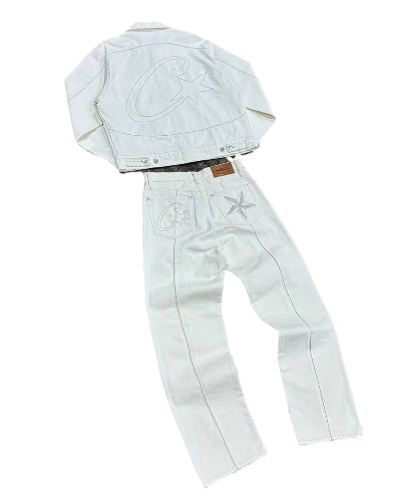 Corteiz Embroidered Five-Pointed Star Denim