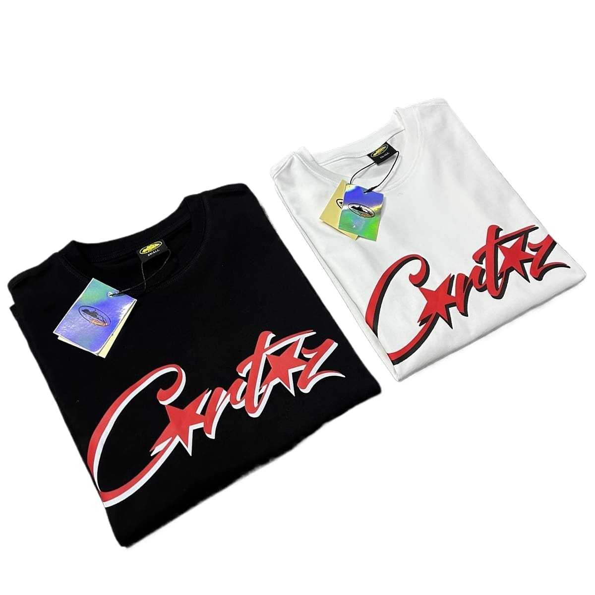 Corteiz Devil Island Red Logo Print Couple Loose Casual Round Neck T-Shirt