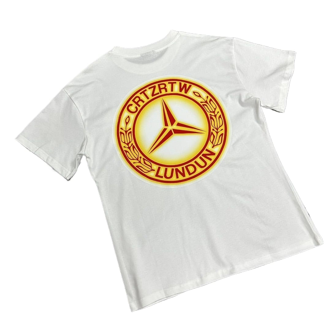 Corteiz Devil Island Circle Totem Letter Print Drill Culture T-Shirt