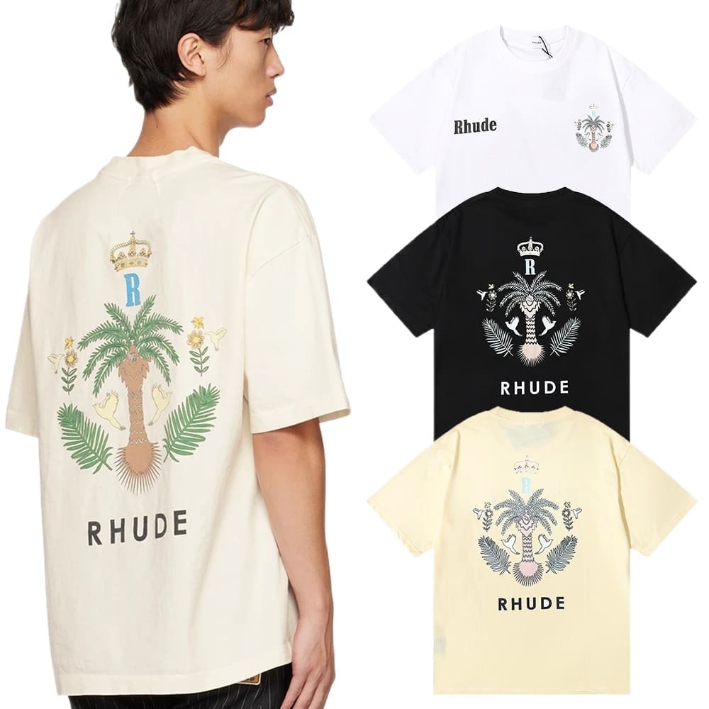 Rhude Las Palmas Coconut Print Tee