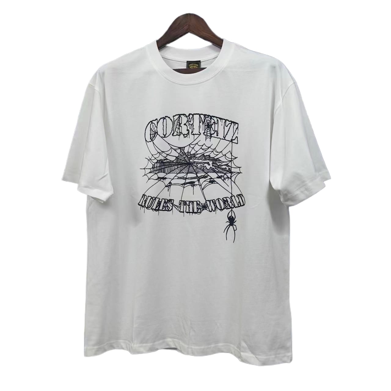 Corteiz Devil Island Printed Cotton Casual Round Neck T-Shirt for Men and Women