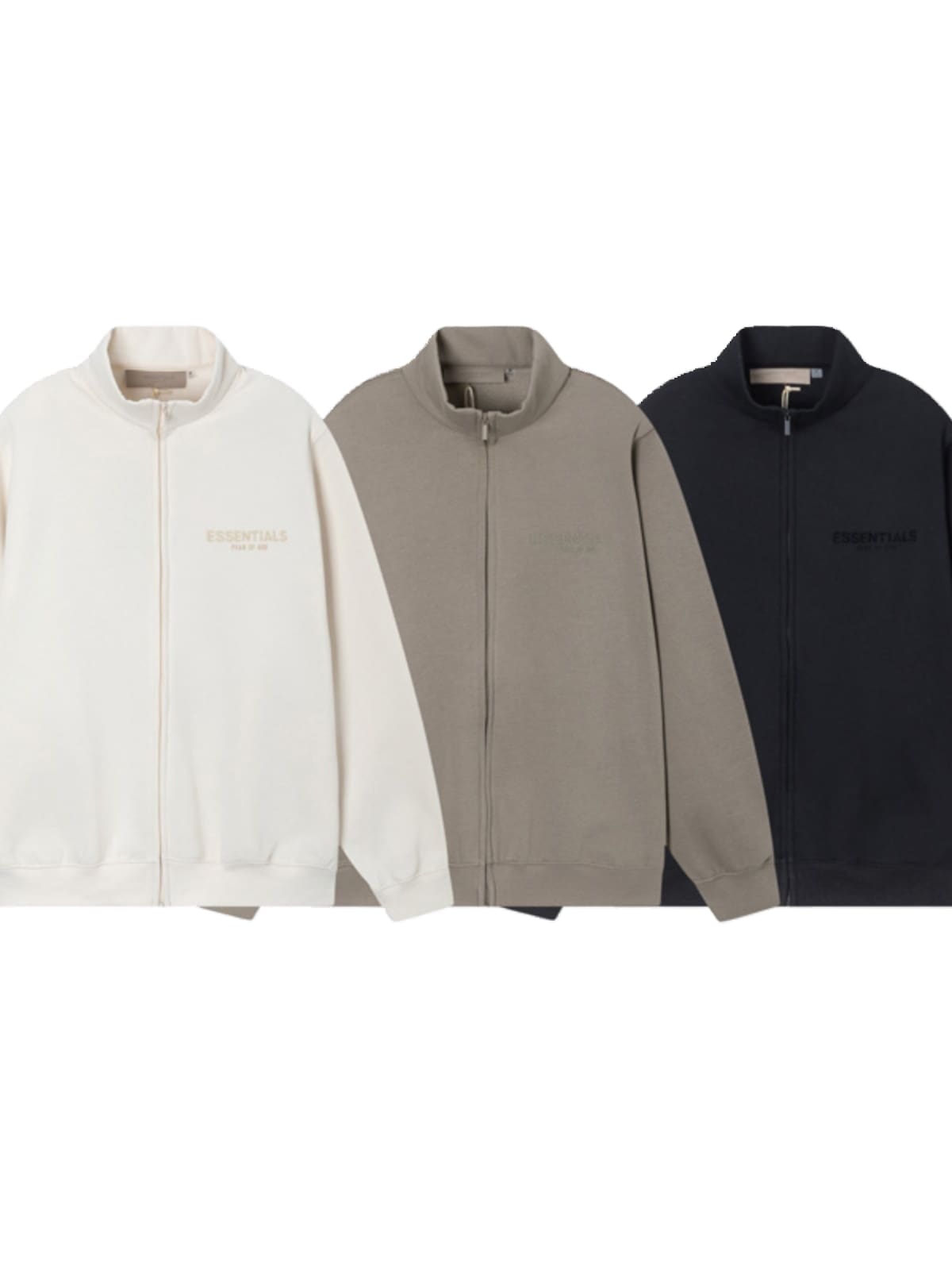 Fog Essentials Flocking Letter Zipper Jacket