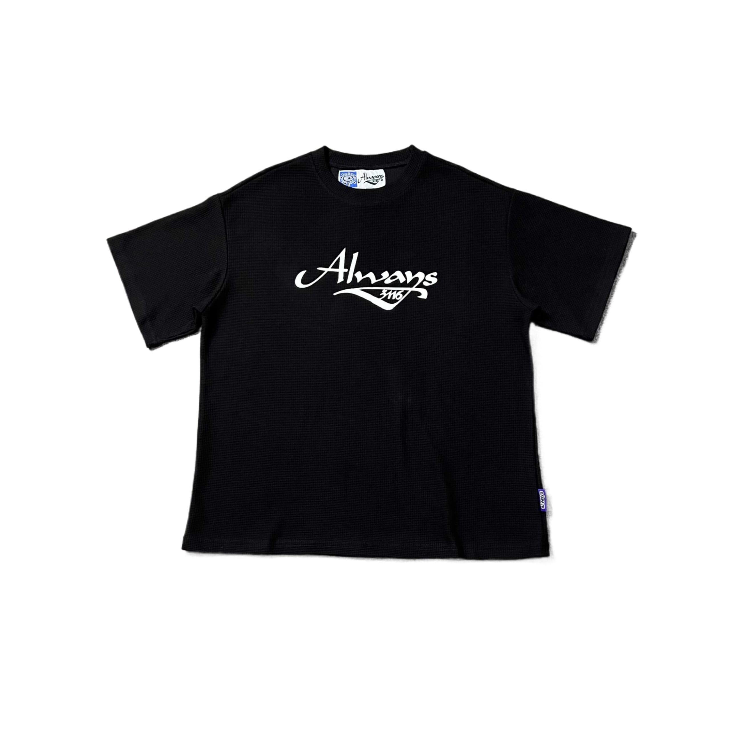 ADWYSD Summer Waffle Letter Print Cotton Casual T-Shirt