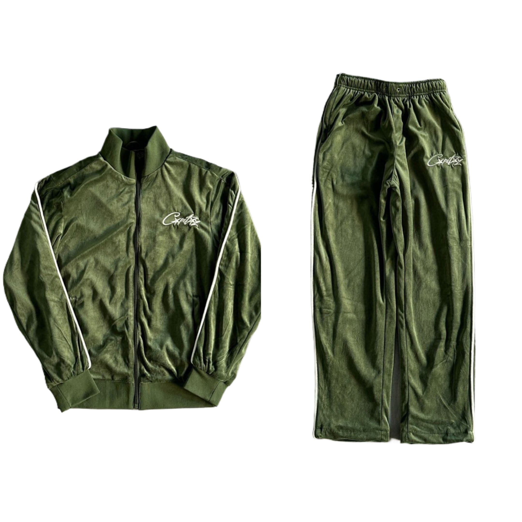 Corteiz Velvet Zipper Coat Set