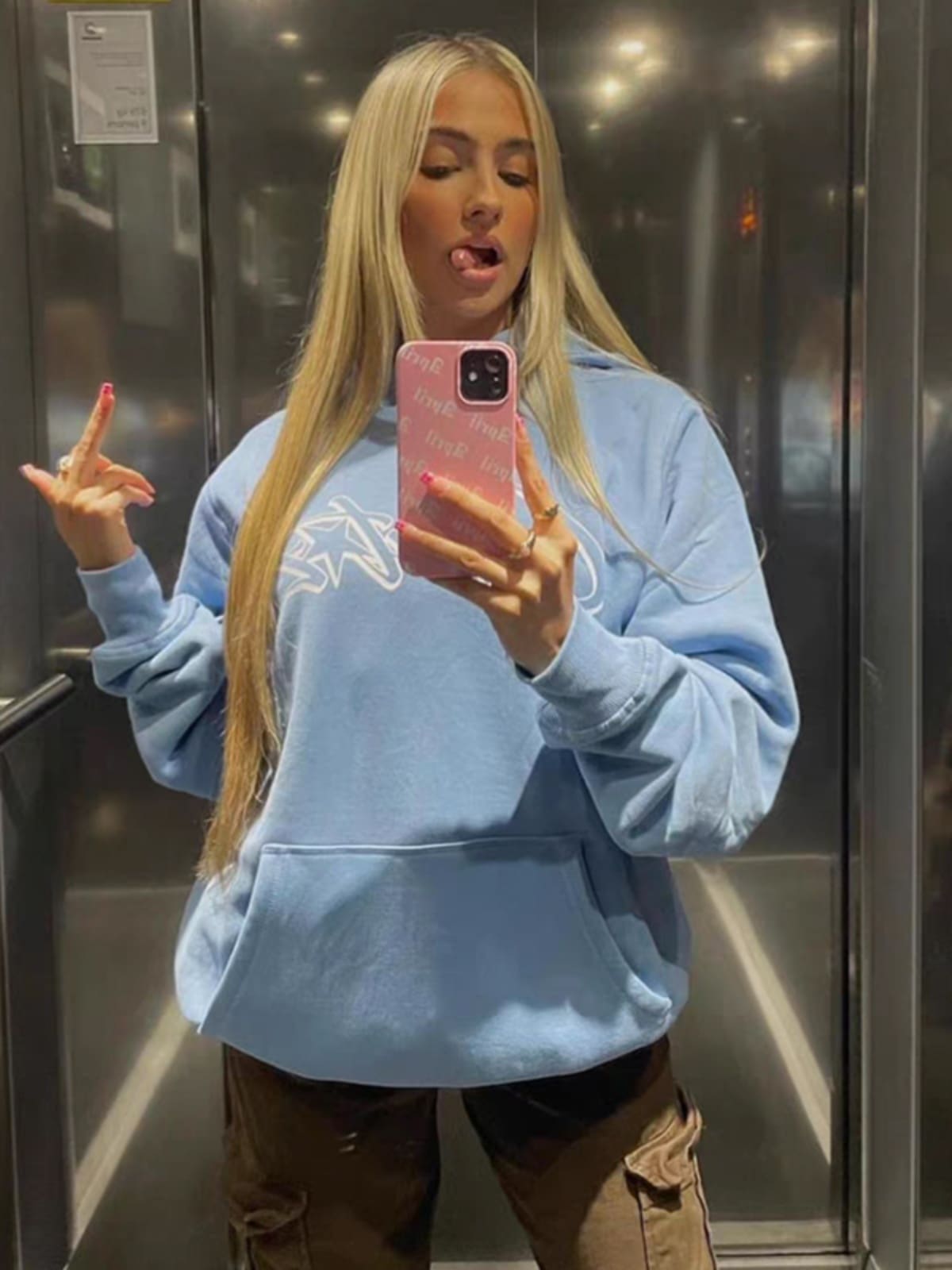 Corteiz Letter Printed Hoodie and Sweatpants Set