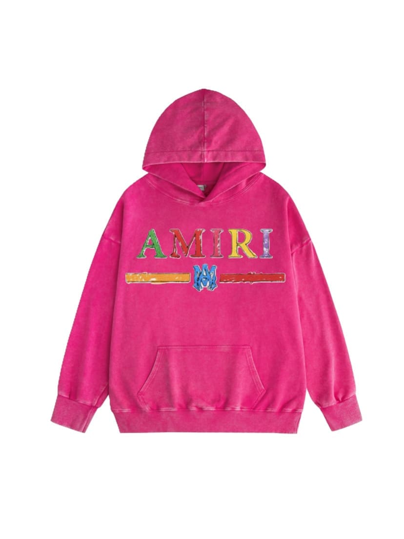 Amiri Washed Wear Pullover Hoodie