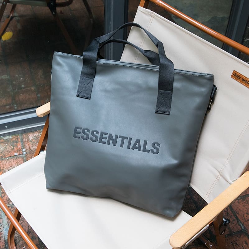 ESSENTIALS Tote Bag Soft Leather Shoulder Bag FOG Computer Handbag for Men and Women