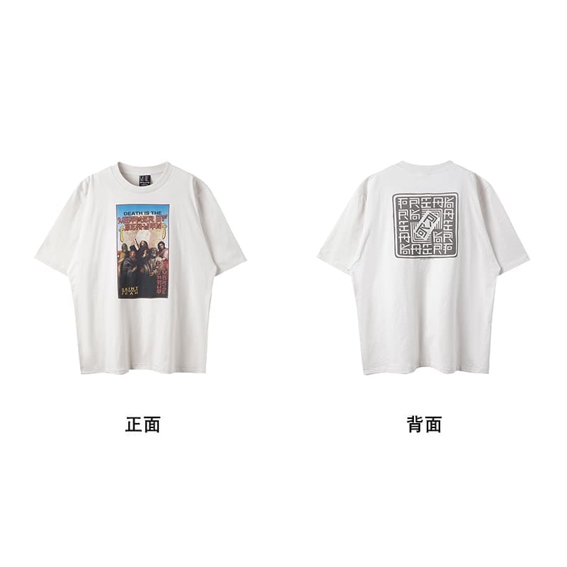 Saint Michael American Vintage Short-Sleeved T-Shirt Hip Hop Niche Style