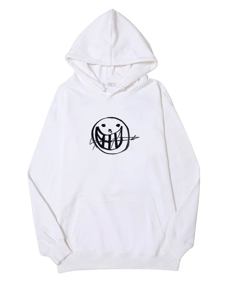 yohji yamamoto sketch smiley F**e hoodie