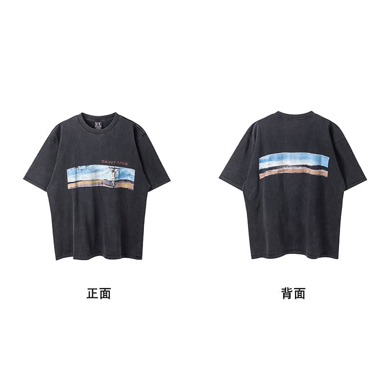 Saint Michael Vintage Short-Sleeved T-Shirt European Hip Hop Niche Style