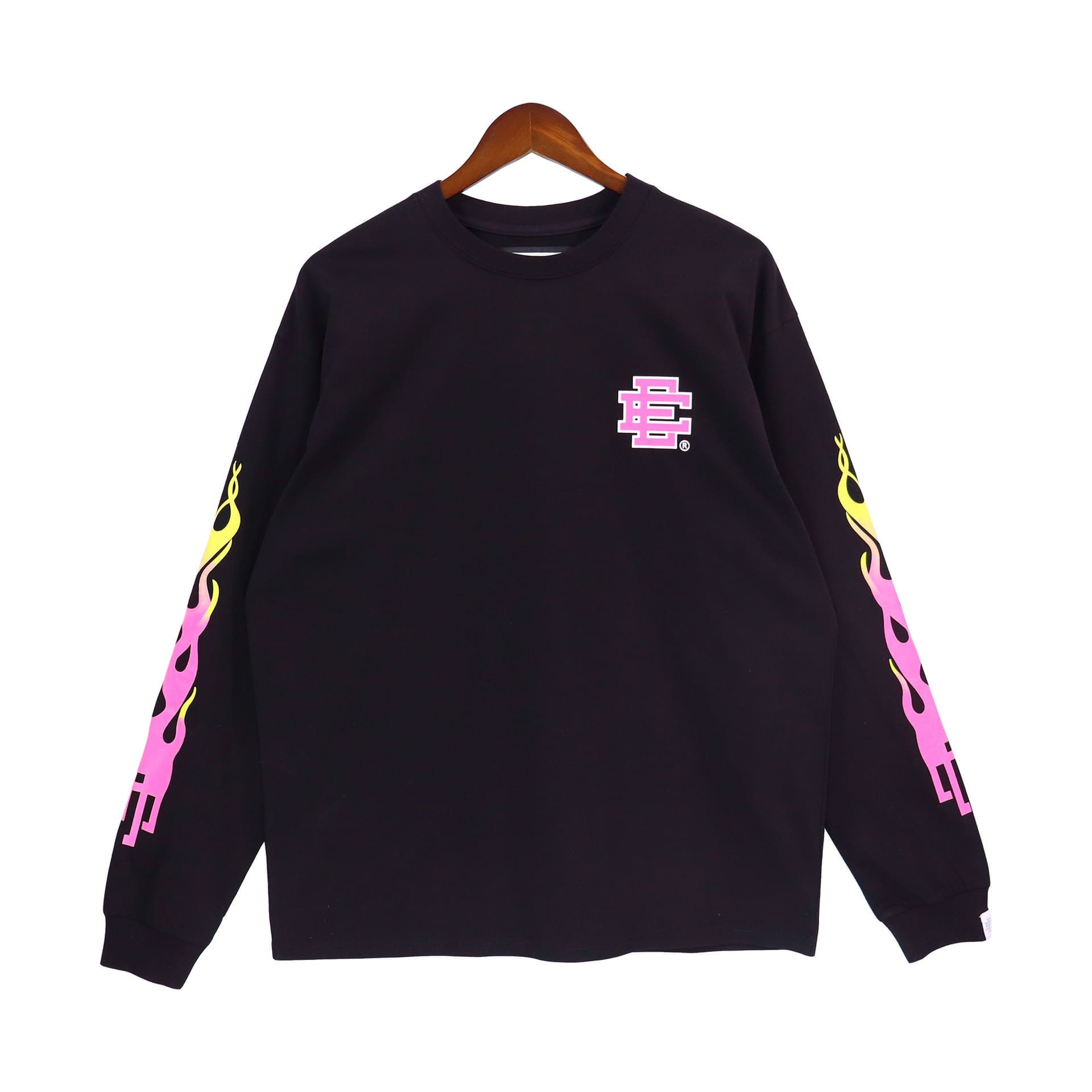 Eric Emanuel Long Sleeve Casual Letter Print T-Shirt for Men and Women