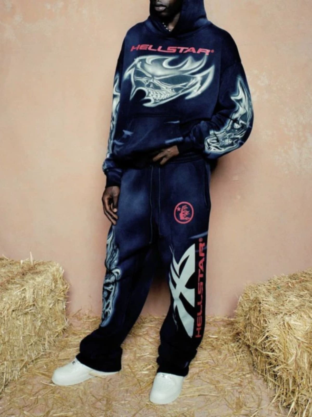 H*lst*r vintage hoodie mud-dyed washed sweater for men and women