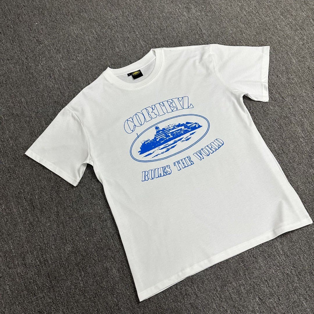 Corteiz Basic Devil Island Letter Print Drill Street Style T-Shirt