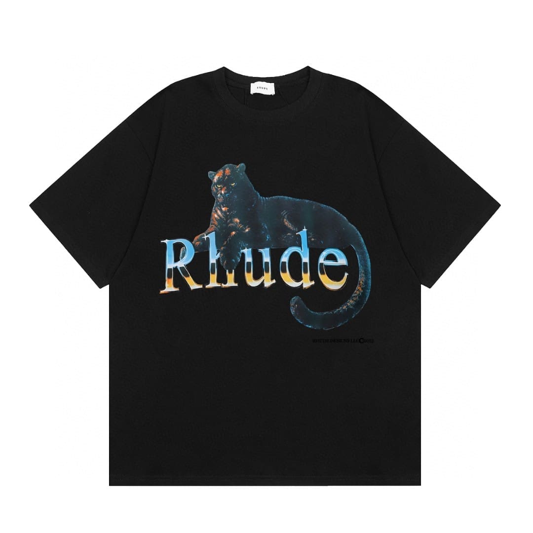Rhude Leopard Print Short Sleeve T-Shirt