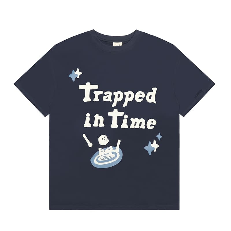 Broken Planet Puff Print Summer Cotton T-Shirt for Men and Women