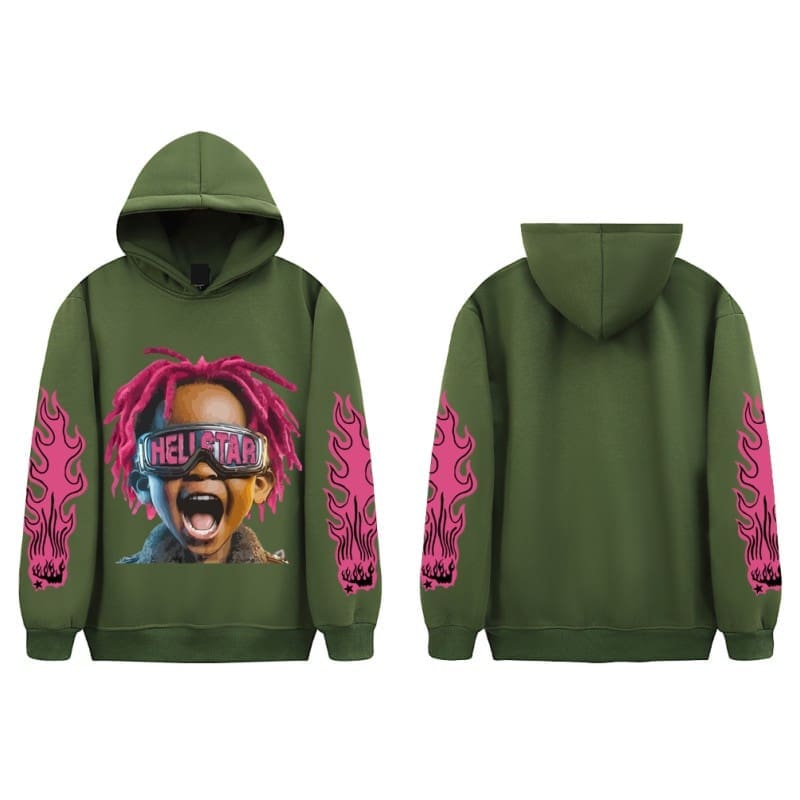 american fashion brand H*lst*r hoodie distressed high street style for men and women