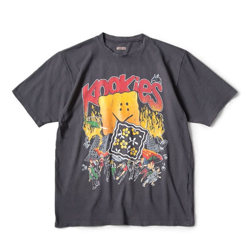 Kapital24Ss Hitian Hehong Batik Washed Cracked T-Shirt