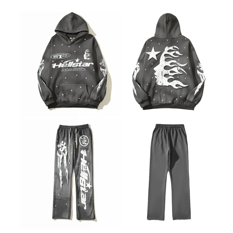 2024 H*lst*r high street leisure two-piece set sweater and pants for men and women