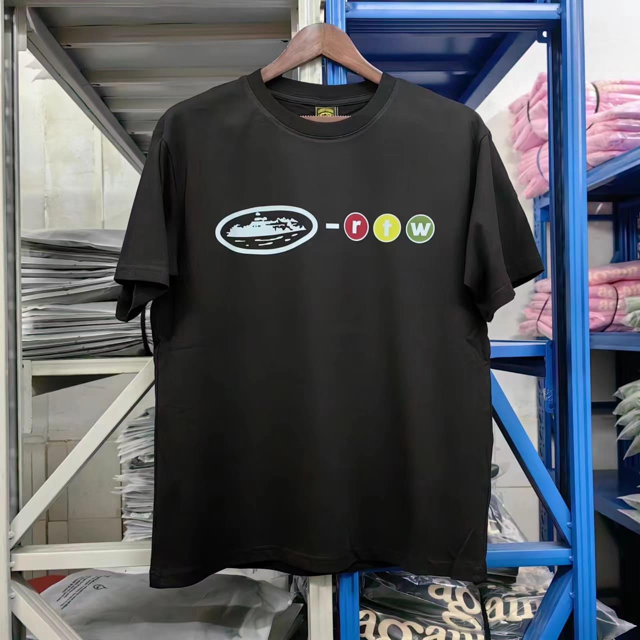 Corteiz Devil Island Printed Cotton Casual Round Neck T-Shirt for Men and Women