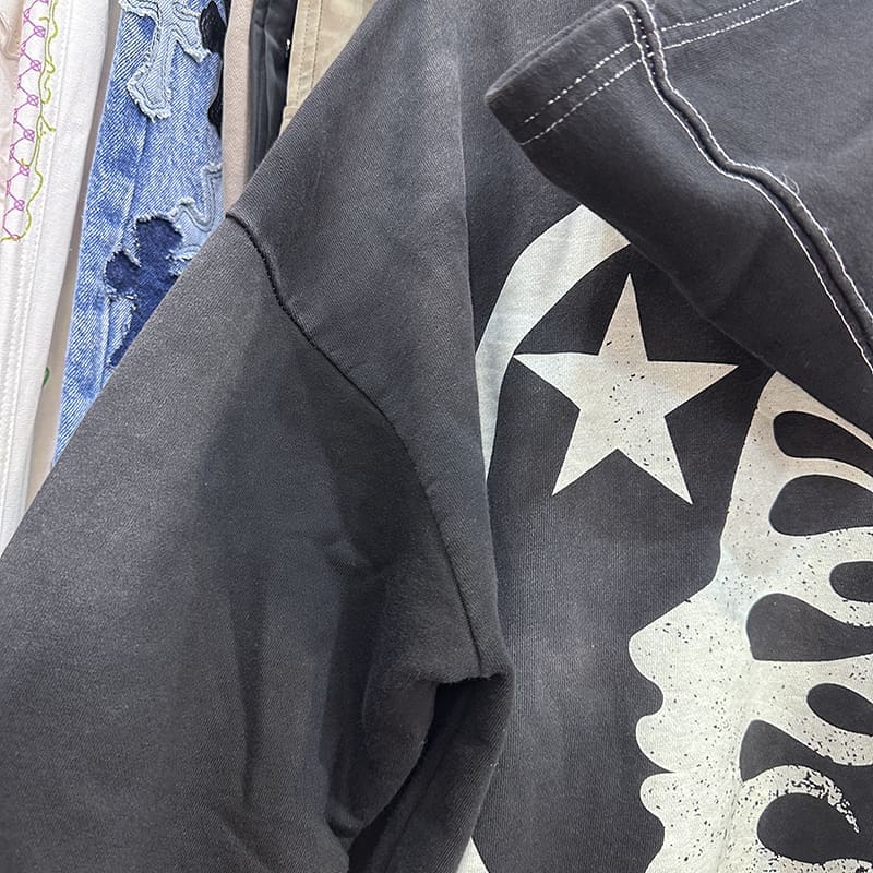 H*lst*r vintage washed zipper sweater