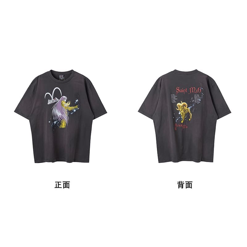 Saint Michael Vintage Short-Sleeved T-Shirt European Hip Hop Niche Style