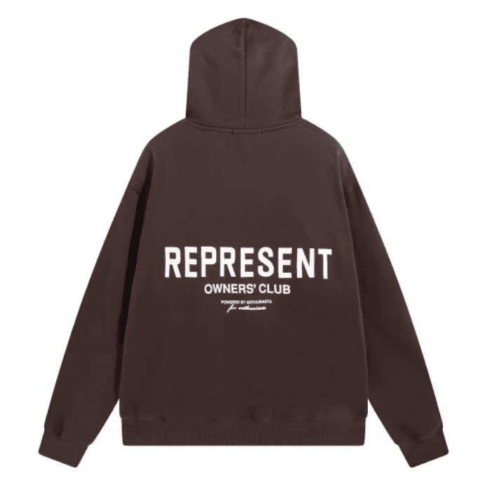 Represent Classic Letter Print Brushed Hoodie for Men and Women
