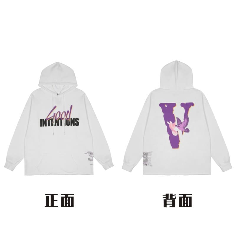 VLONE x Juice WRLD Big V Hoodie for Men and Women High Street Fashion