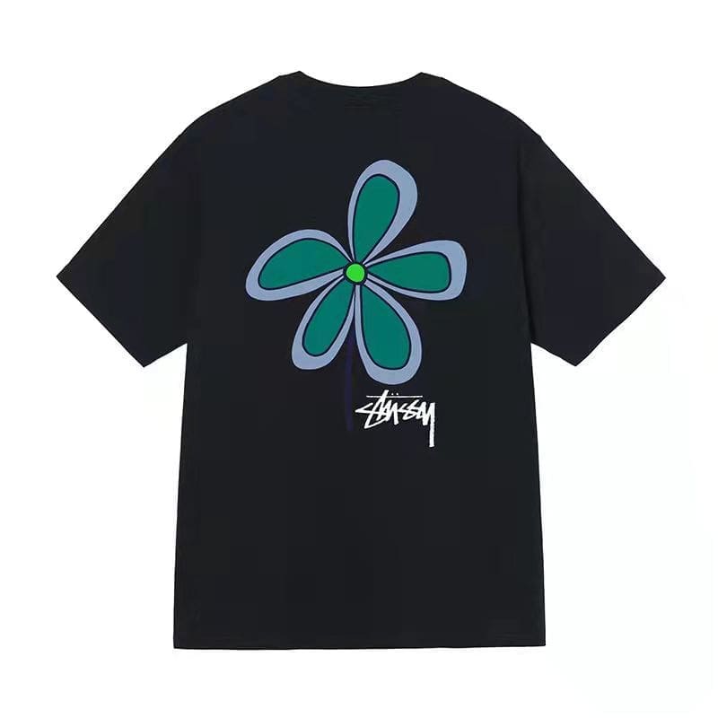 Stussy Crown Surfing Print Short Sleeve T-Shirt for Men and Women 1